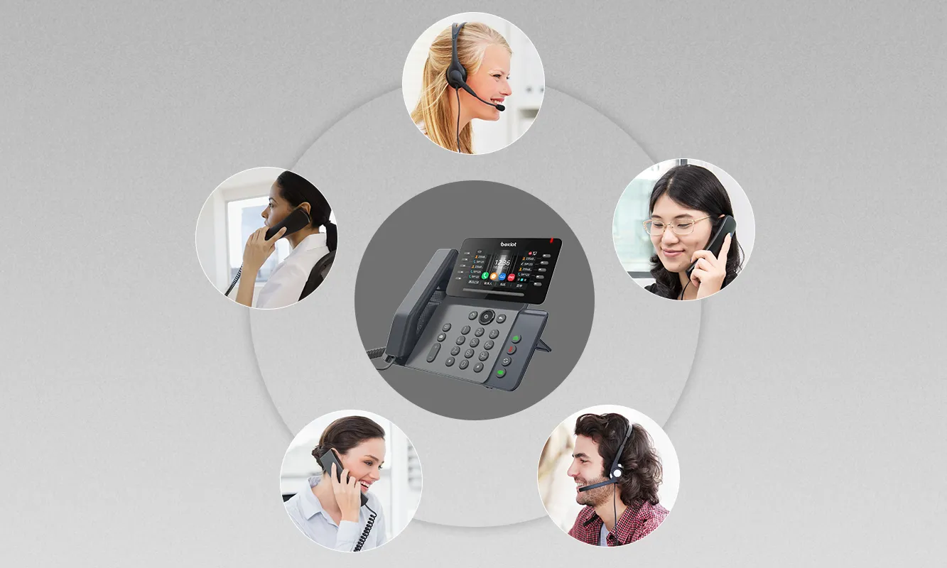 Six-Party Voice Conferencing for Efficient Office Collaboration