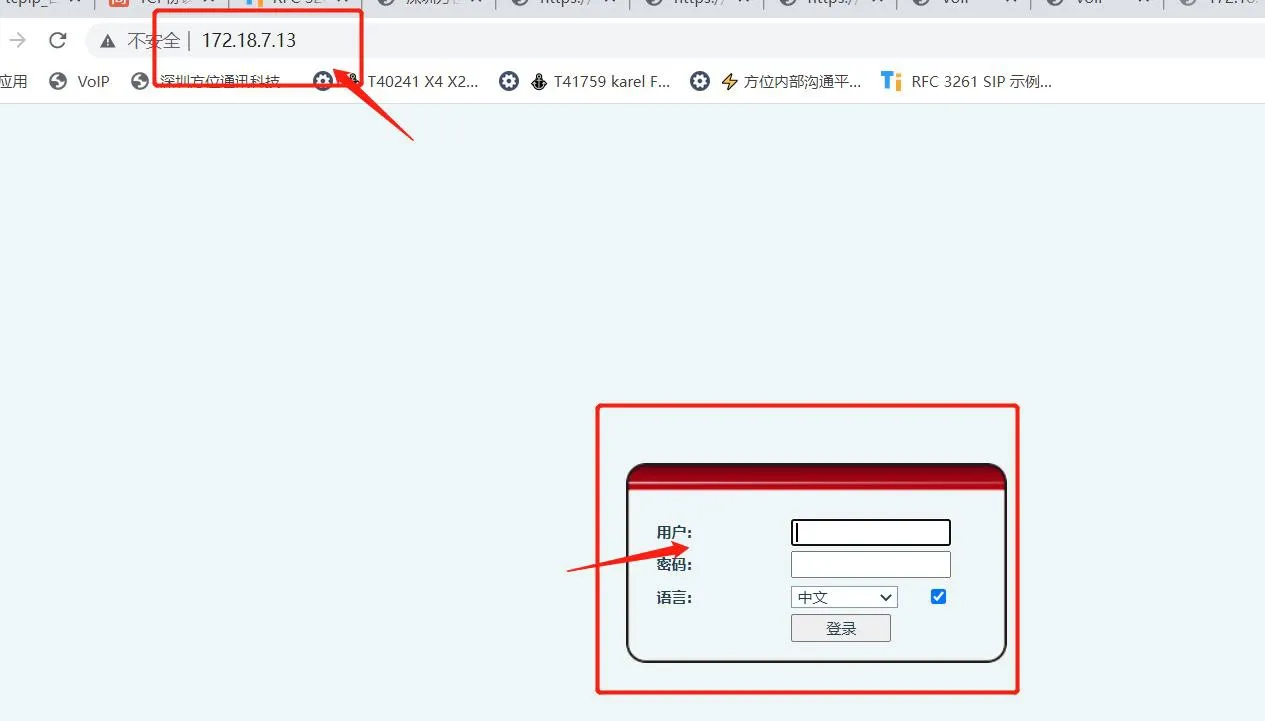 Ingresar dirección IP en la interfaz web