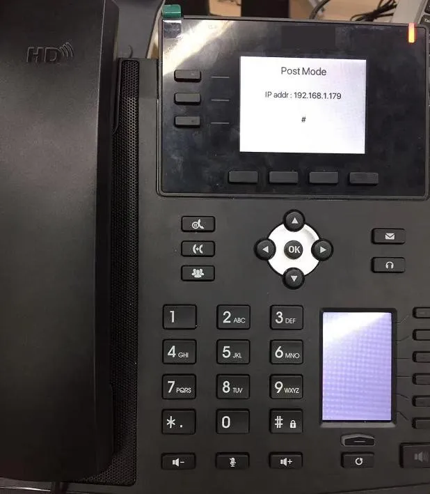 Ingrese al modo POST del teléfono