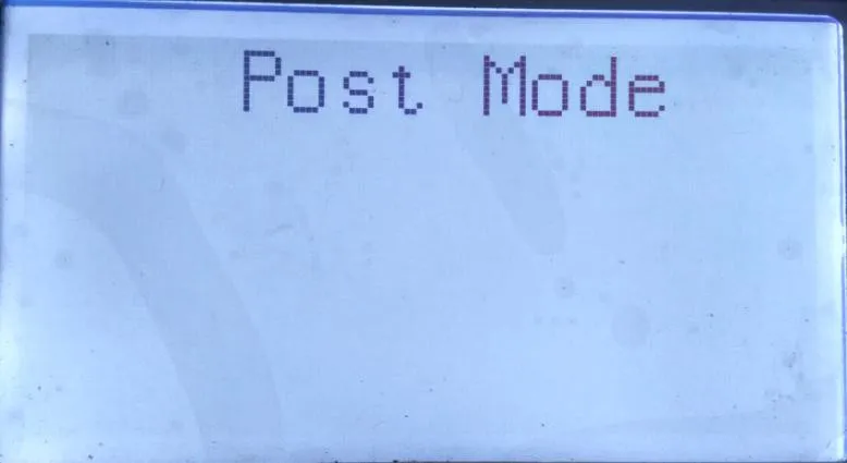 Teléfono en modo POST