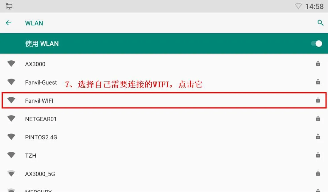 Android phone connects to Wi-Fi