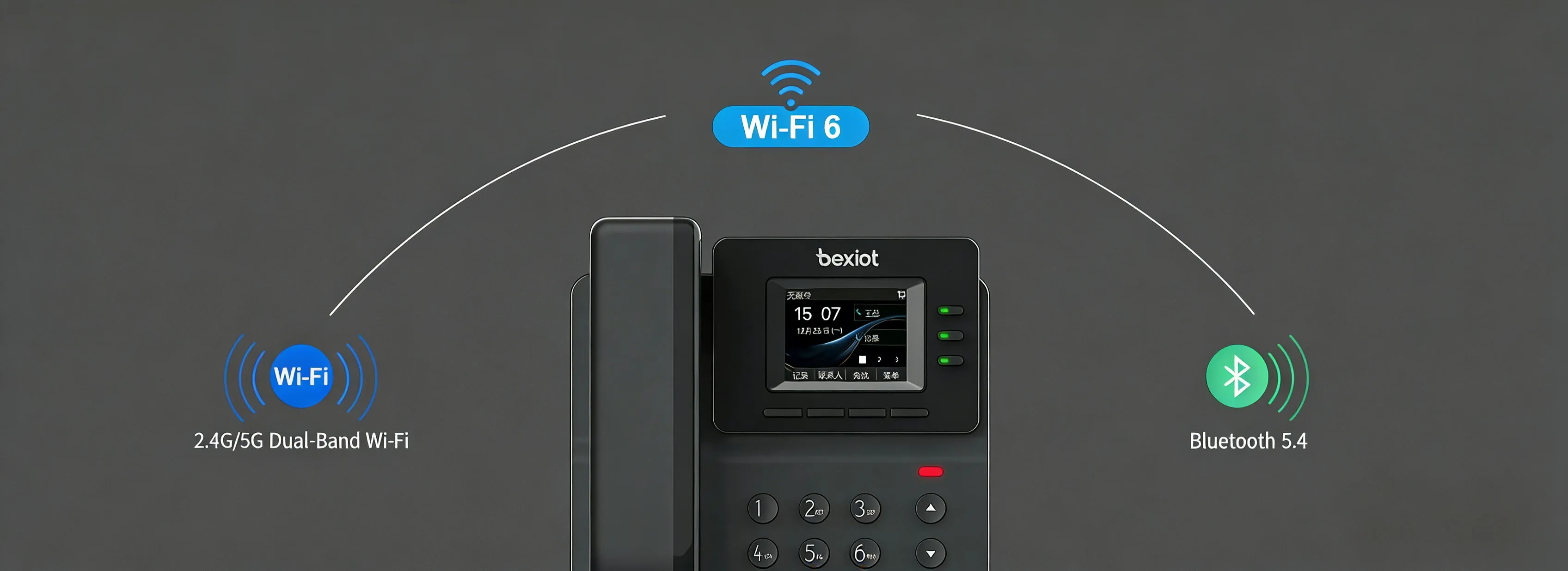 Supports Wi-Fi 6 and Bluetooth 5.4 for faster and more stable transmission
