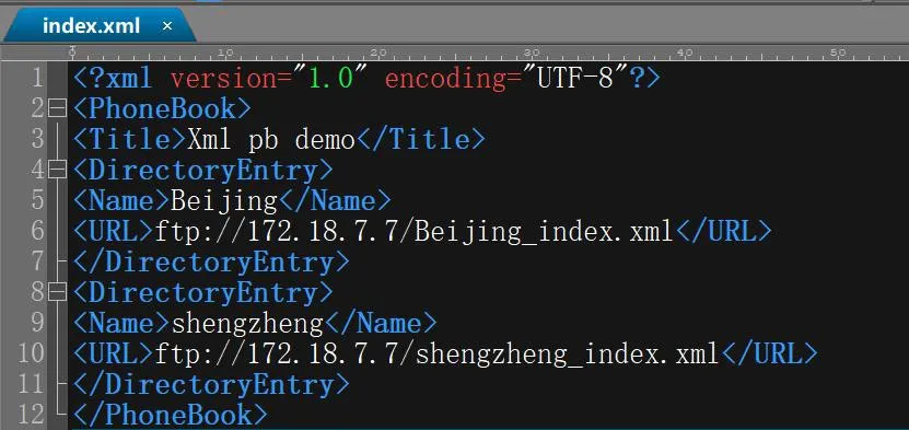 Ejemplo de Index.xml