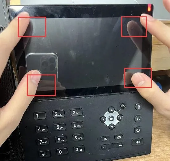 Restauración en teléfono Android tocando esquinas
