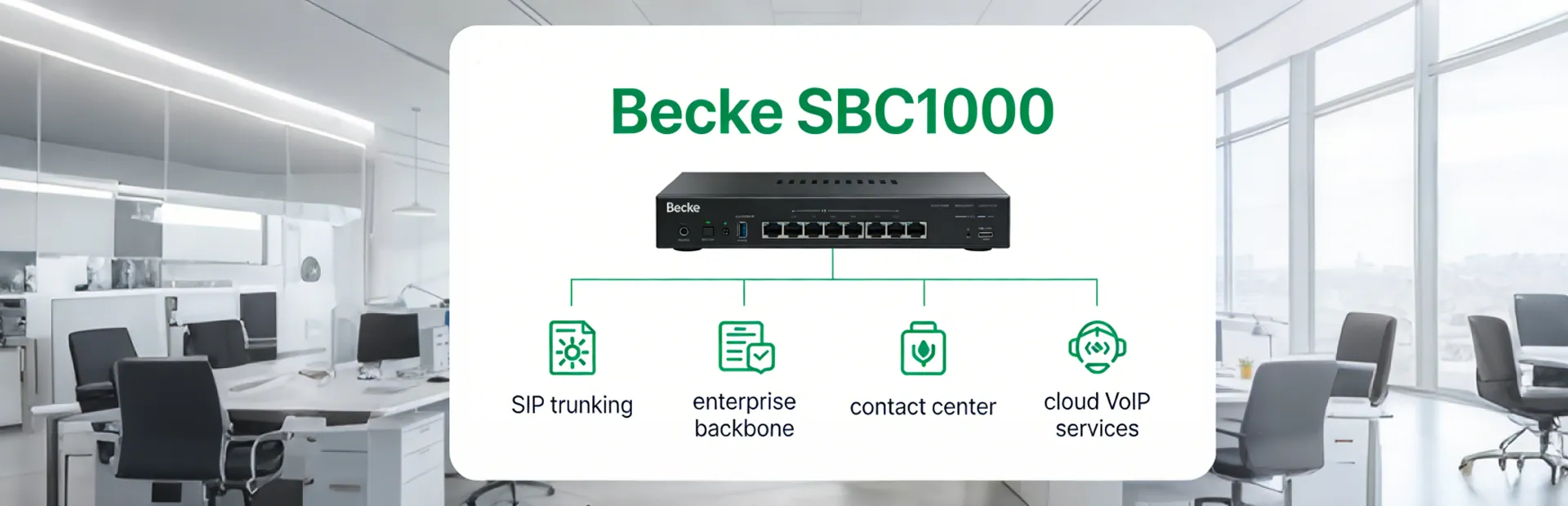 Controlador de Frontera de Sesión Becke SBC1000 con seguridad redundante, traspaso NAT y optimización de QoS