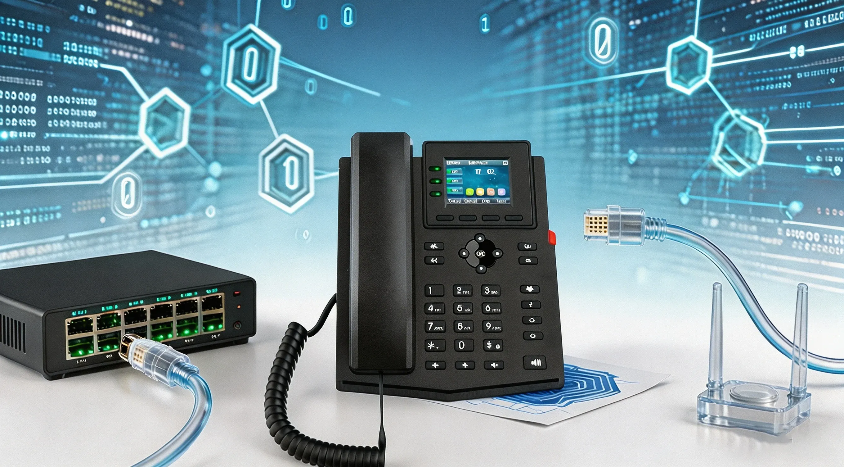 Conmutador Ethernet gestionable que suministra energía PoE plus a teléfonos IP, puntos de acceso inalámbricos y cámaras de seguridad a través de una red de cableado estructurado