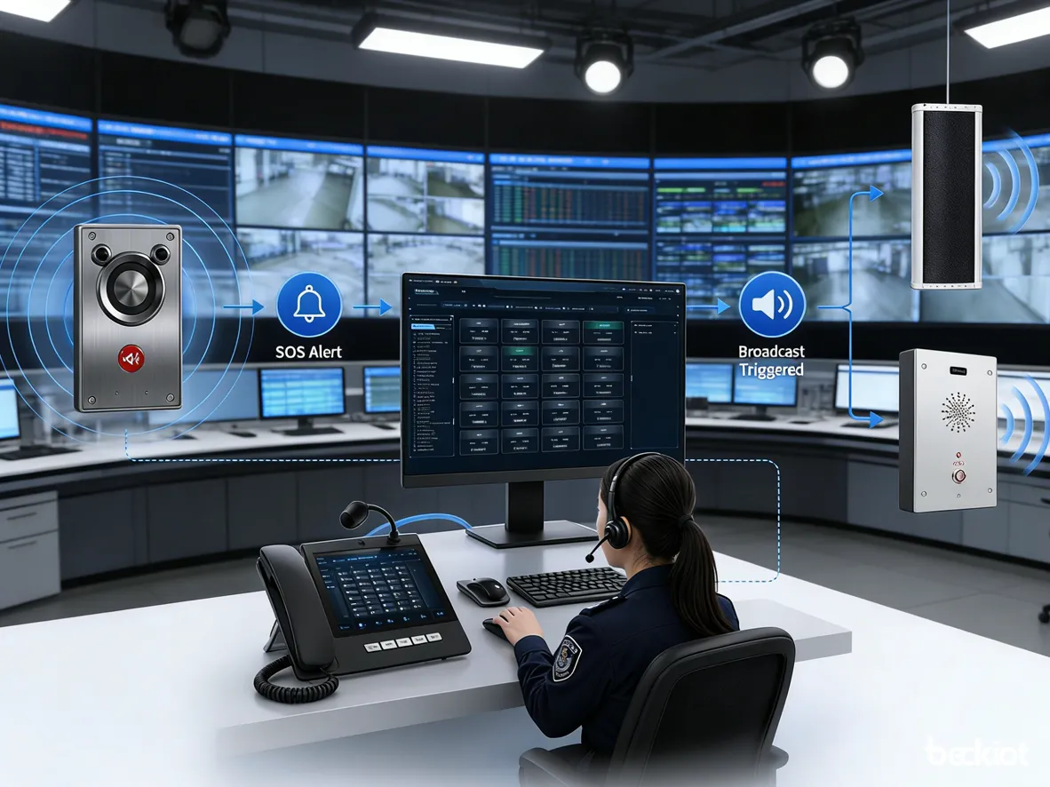 Enlace de transmisión y alarma