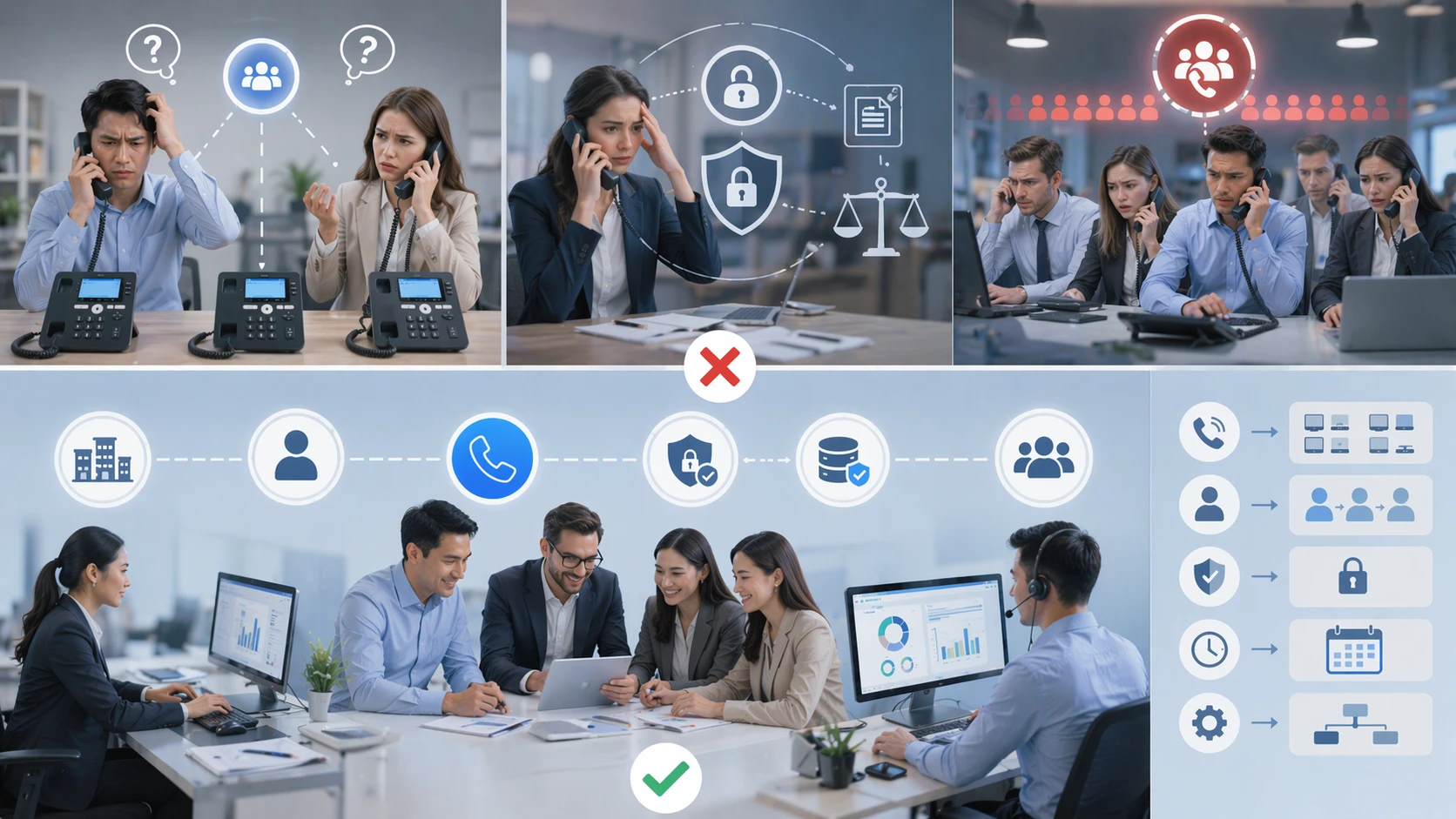 Shared Call Appearance configuration concept showing line keys privacy hold behavior and team call handling