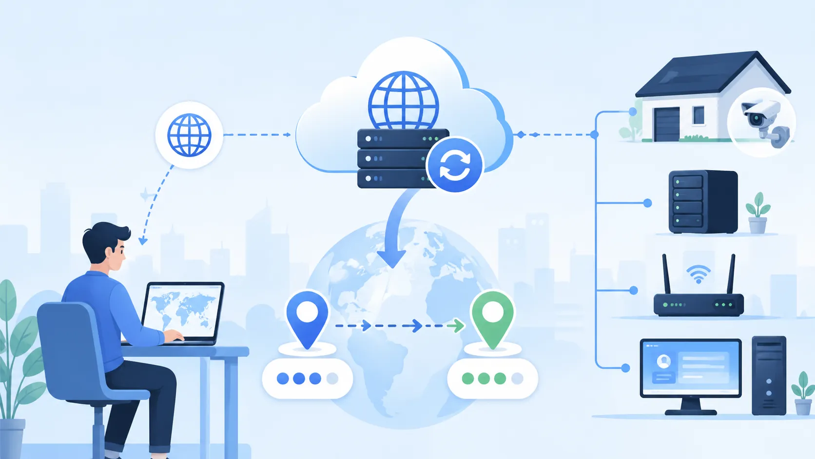 ¿Cuáles son los escenarios de aplicación reales y las ventajas del DNS Dinámico?