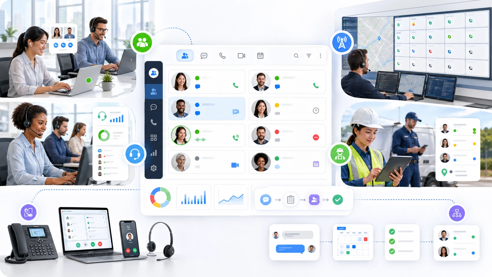 Presence mejorando el enrutamiento de llamadas las decisiones de transferencia y la disponibilidad del operador en una interfaz de comunicaciones unificadas
