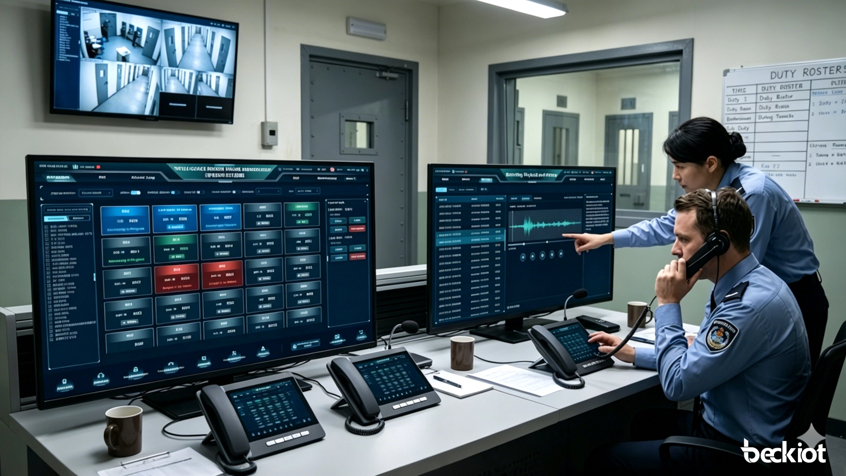 Interfaz de grabación monitoreo reproducción y supervisión de llamadas del sistema telefónico penitenciario
