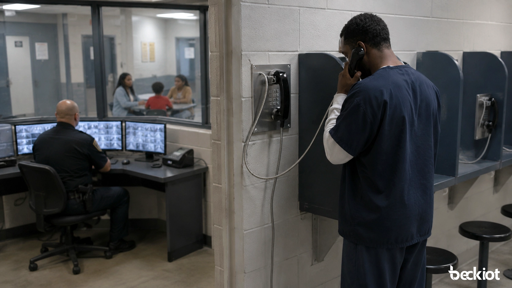 Sistema telefónico penitenciario para llamadas familiares seguras de internos