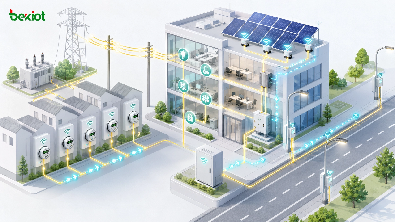Aplicaciones de comunicación por línea eléctrica en contadores inteligentes alumbrado público automatización de edificios y monitorización de microinversores solares
