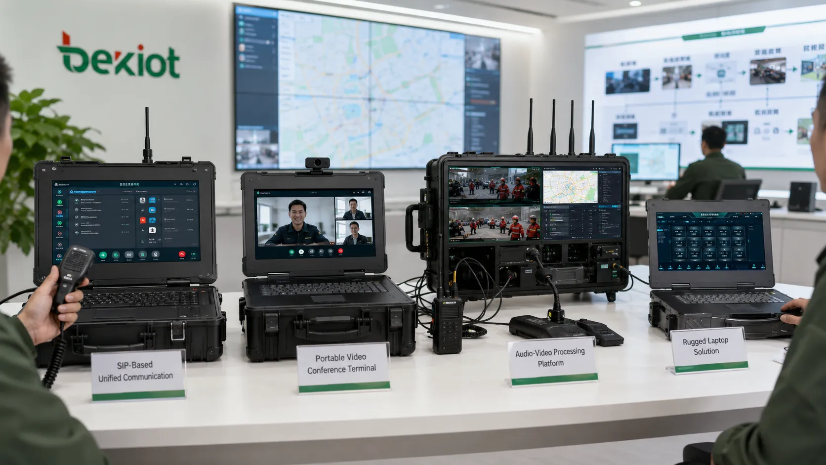 Comparación técnica de arquitecturas de cajas de mando de emergencia: comunicaciones SIP, videoconferencia portátil, plataforma audiovisual y solución con portátil rugerizado