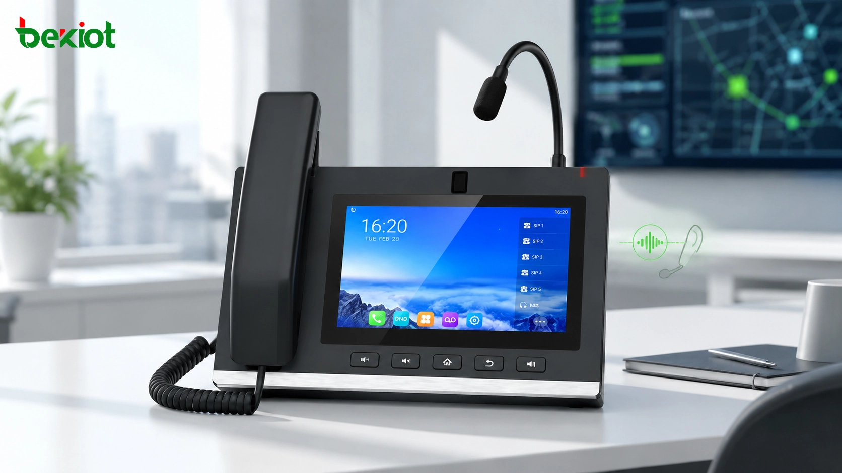 Cómo usar un teléfono SIP con micrófono de cuello de ganso junto con una pasarela RoIP