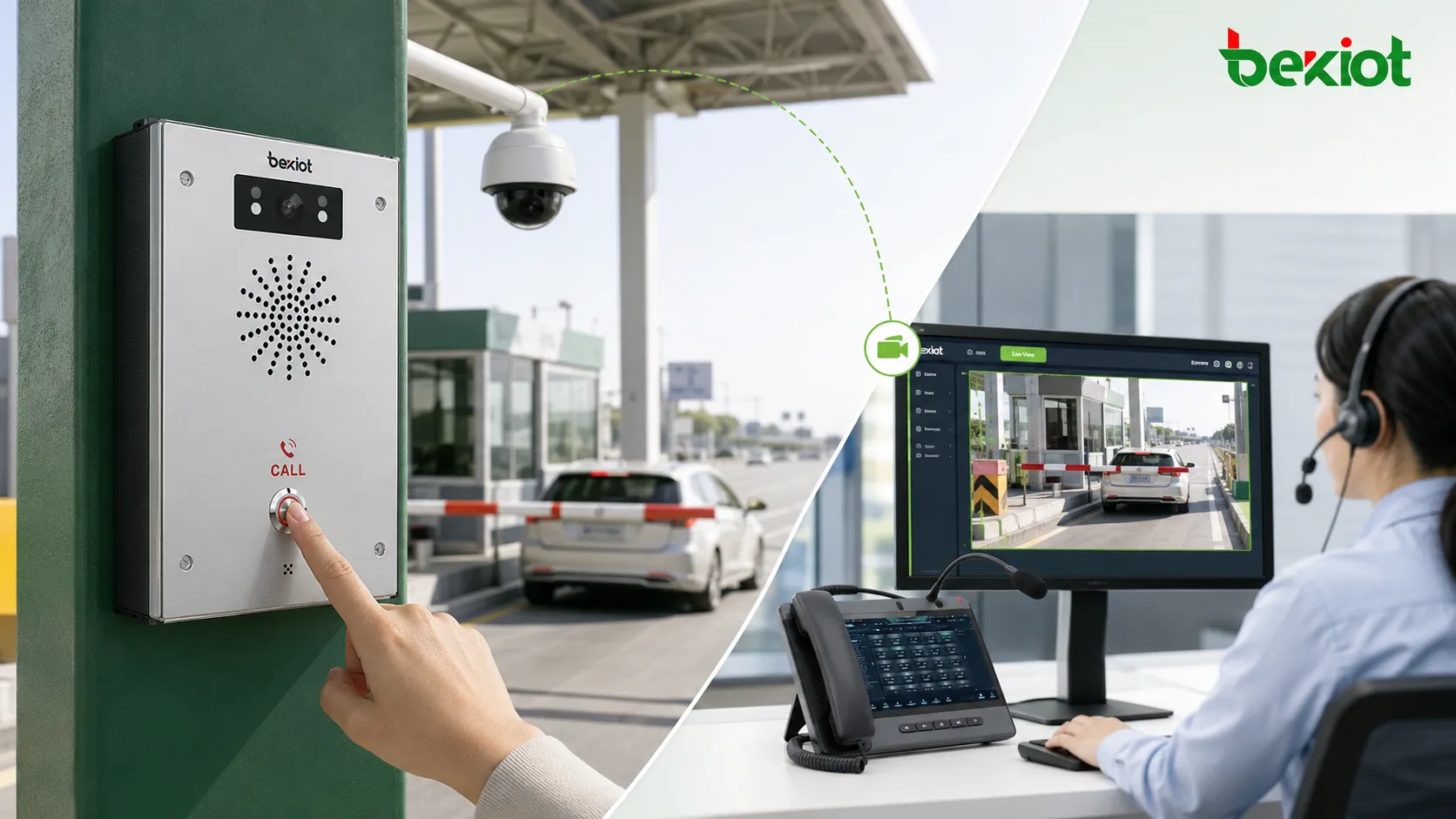 Solución de enlace entre intercomunicador y cámaras para estaciones de peaje de autopistas