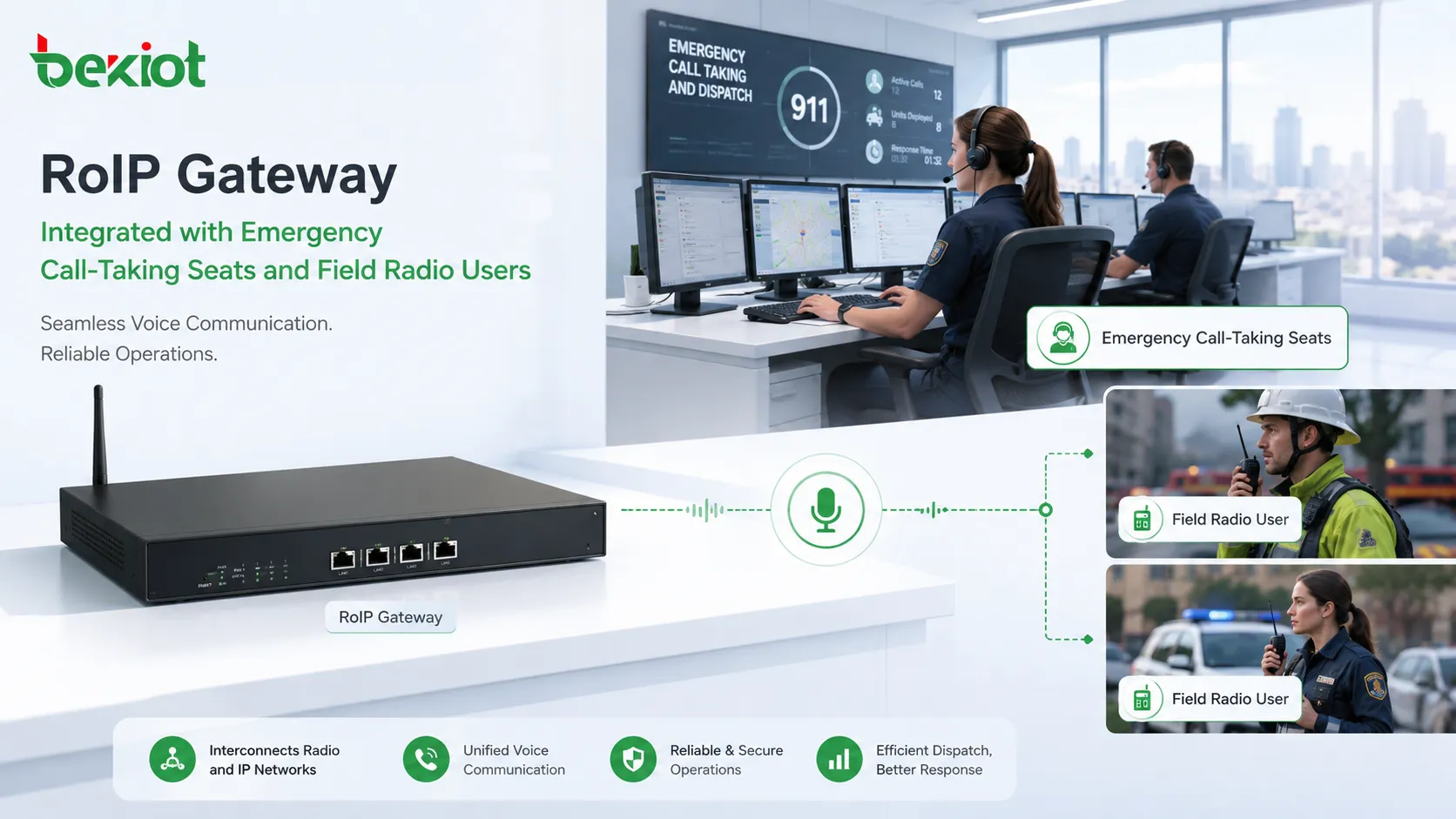 Solución de Gateway RoIP para sistemas de atención de emergencias y despacho