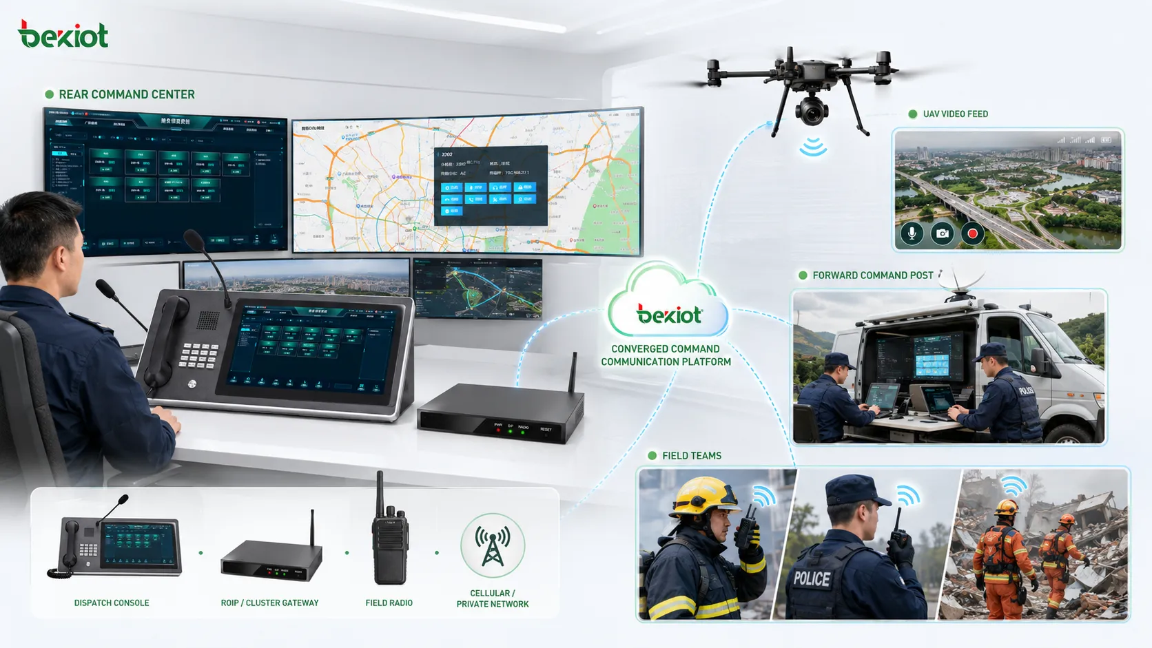 Solución de Plataforma de Comunicación de Mando Convergente para Operaciones de Campo