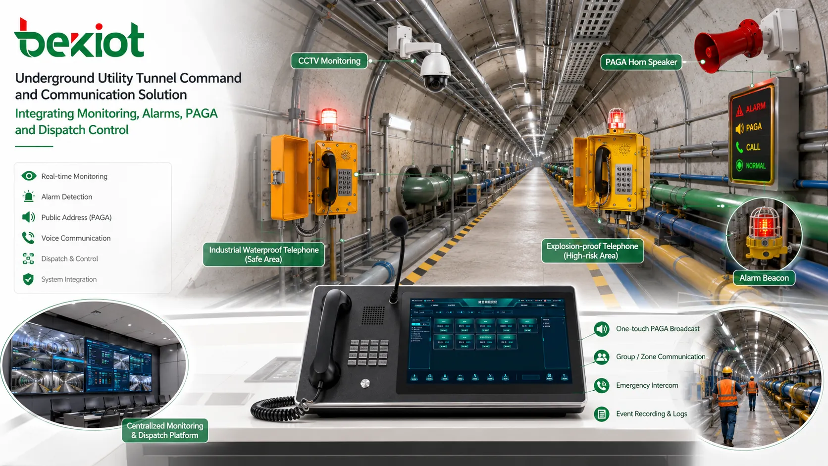 Solución de Comando y Comunicación para Túneles de Servicios Subterráneos para una Infraestructura Urbana Más Segura