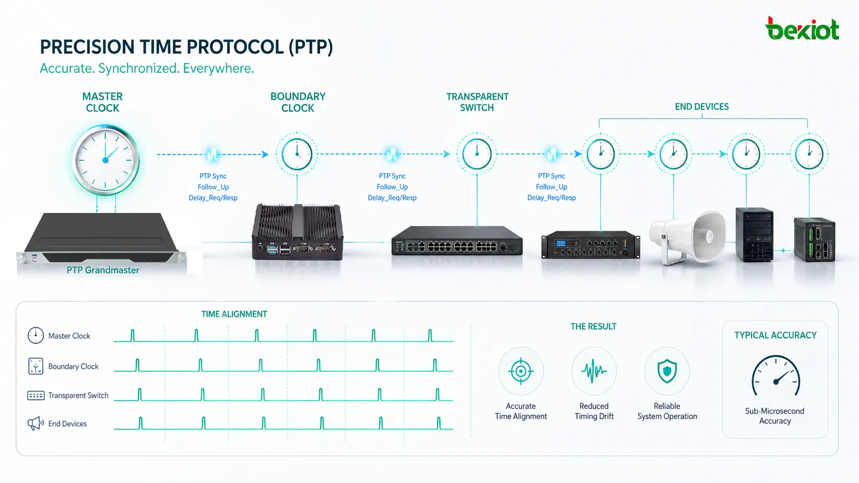 ¿Qué es el Protocolo de Tiempo de Precisión (PTP)? Cómo funciona, beneficios y aplicaciones