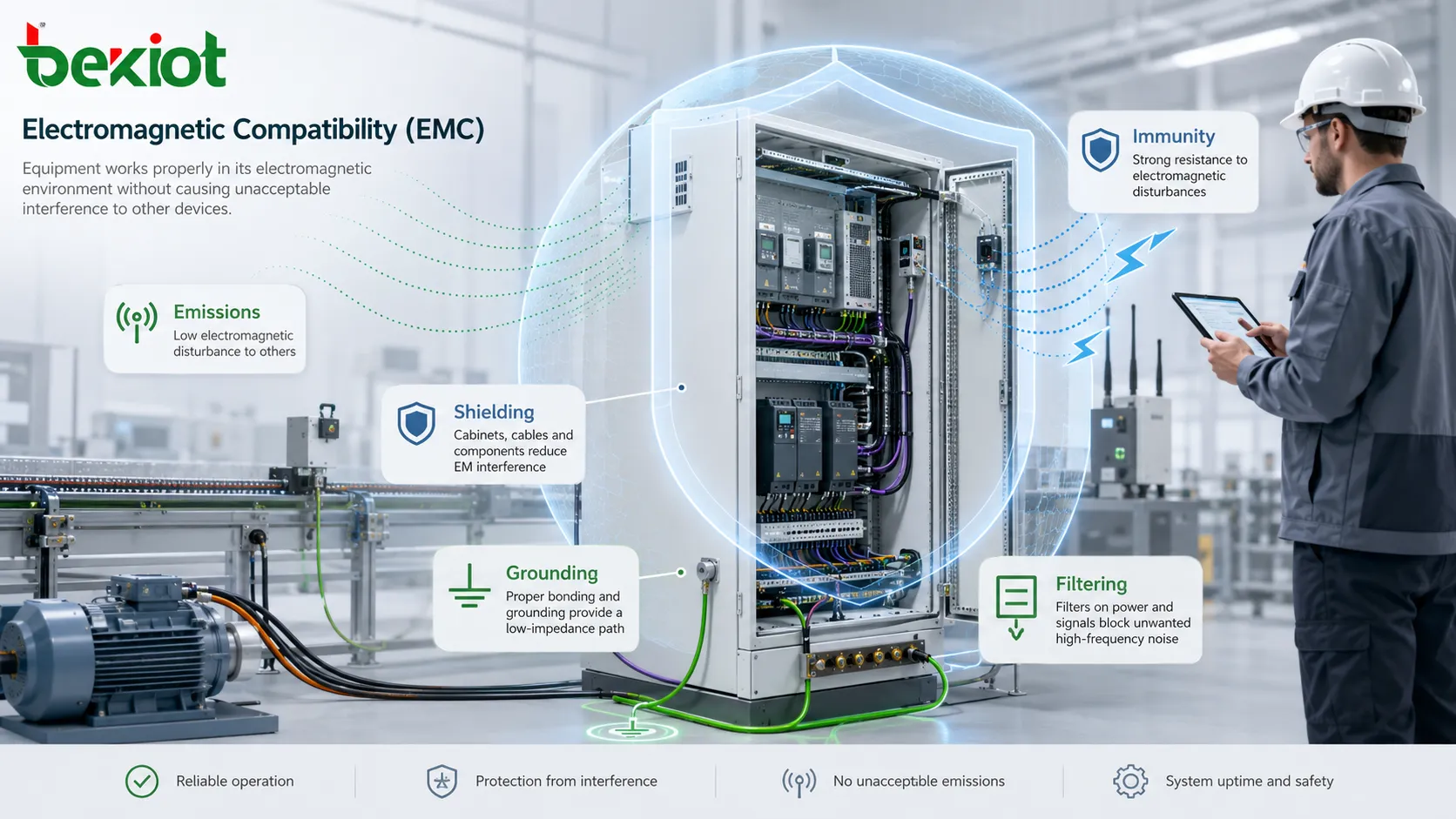 ¿Cuáles son las normas técnicas estrictas para la compatibilidad electromagnética (EMC)?