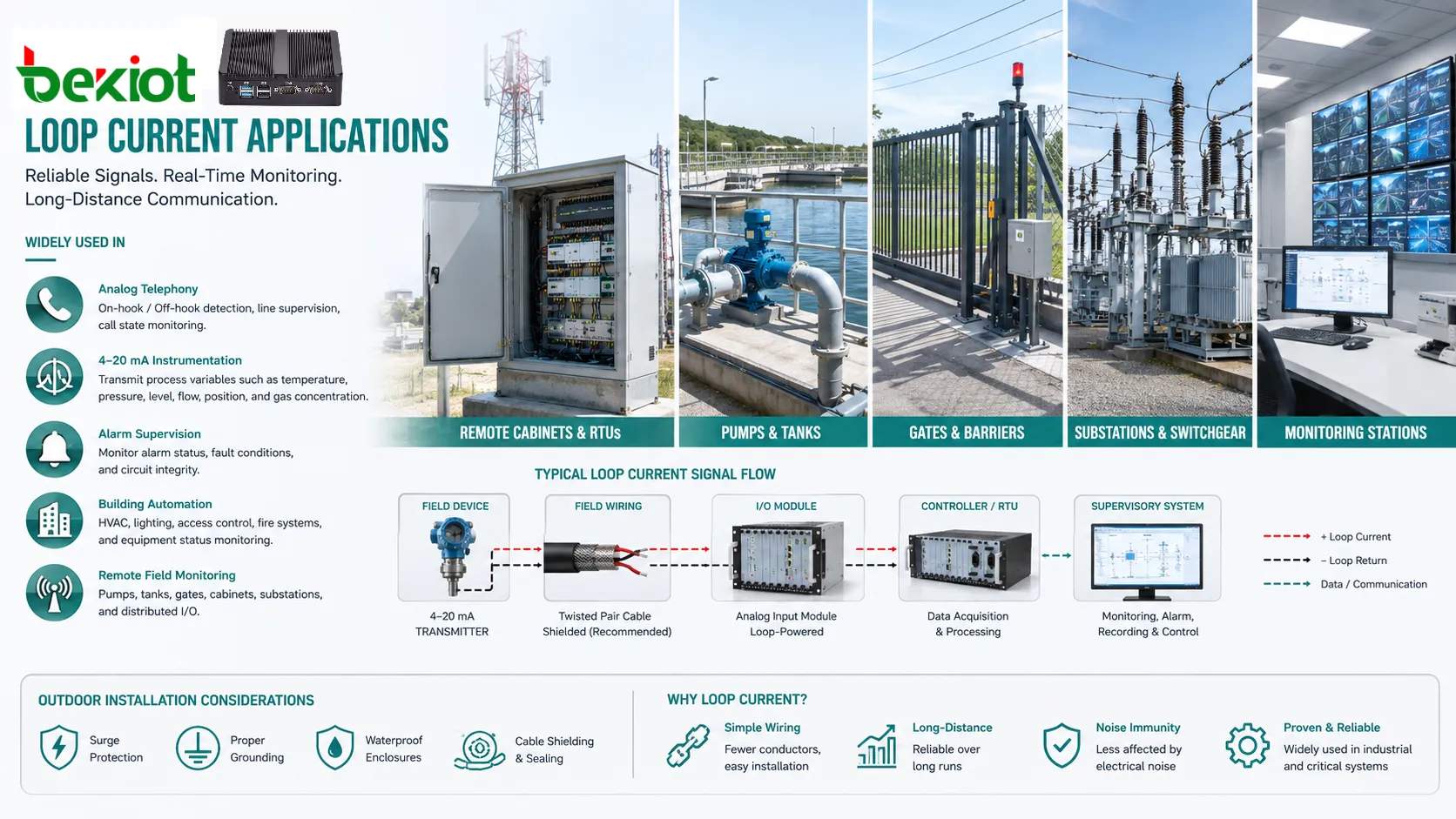 Aplicaciones de corriente de bucle en telefonía analógica instrumentación 4 a 20 mA supervisión de alarmas y automatización de edificios