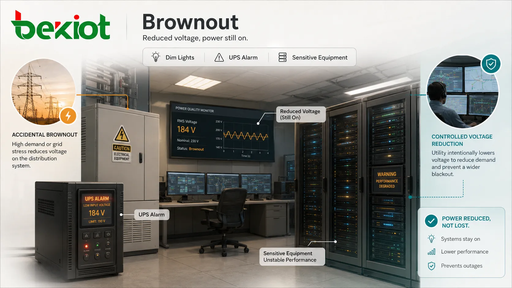 ¿Qué es un brownout? Funcionamiento, beneficios y aplicaciones