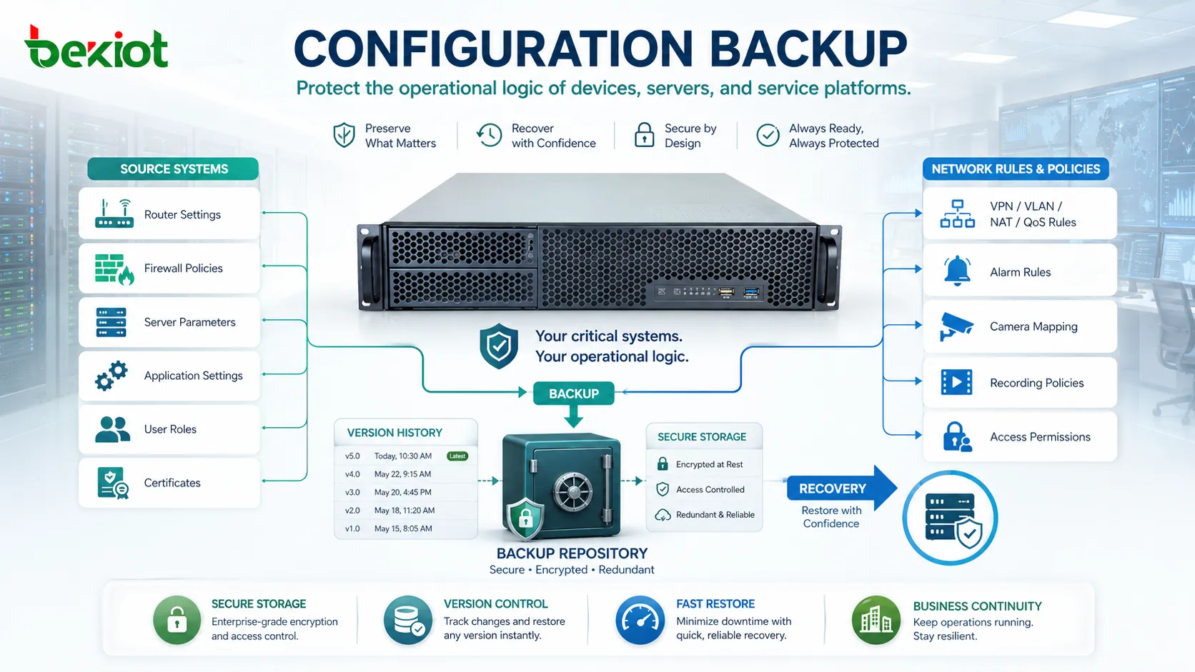 ¿Por qué es indispensable la copia de seguridad de la configuración?