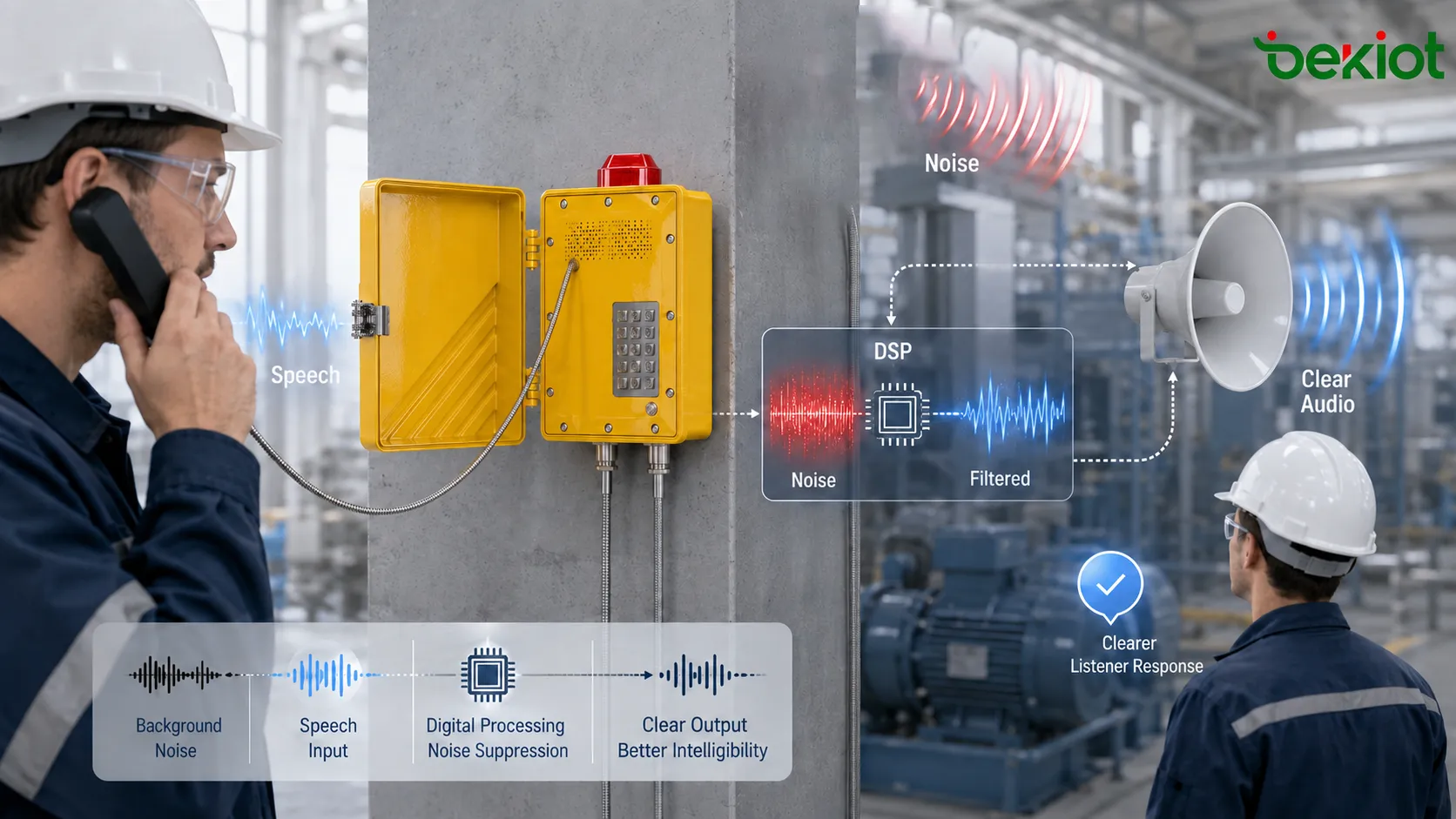 PA de túnel e intercomunicador con reducción acústica de ruido altavoces punto de emergencia ventilación tráfico control de eco y anuncio claro de evacuación