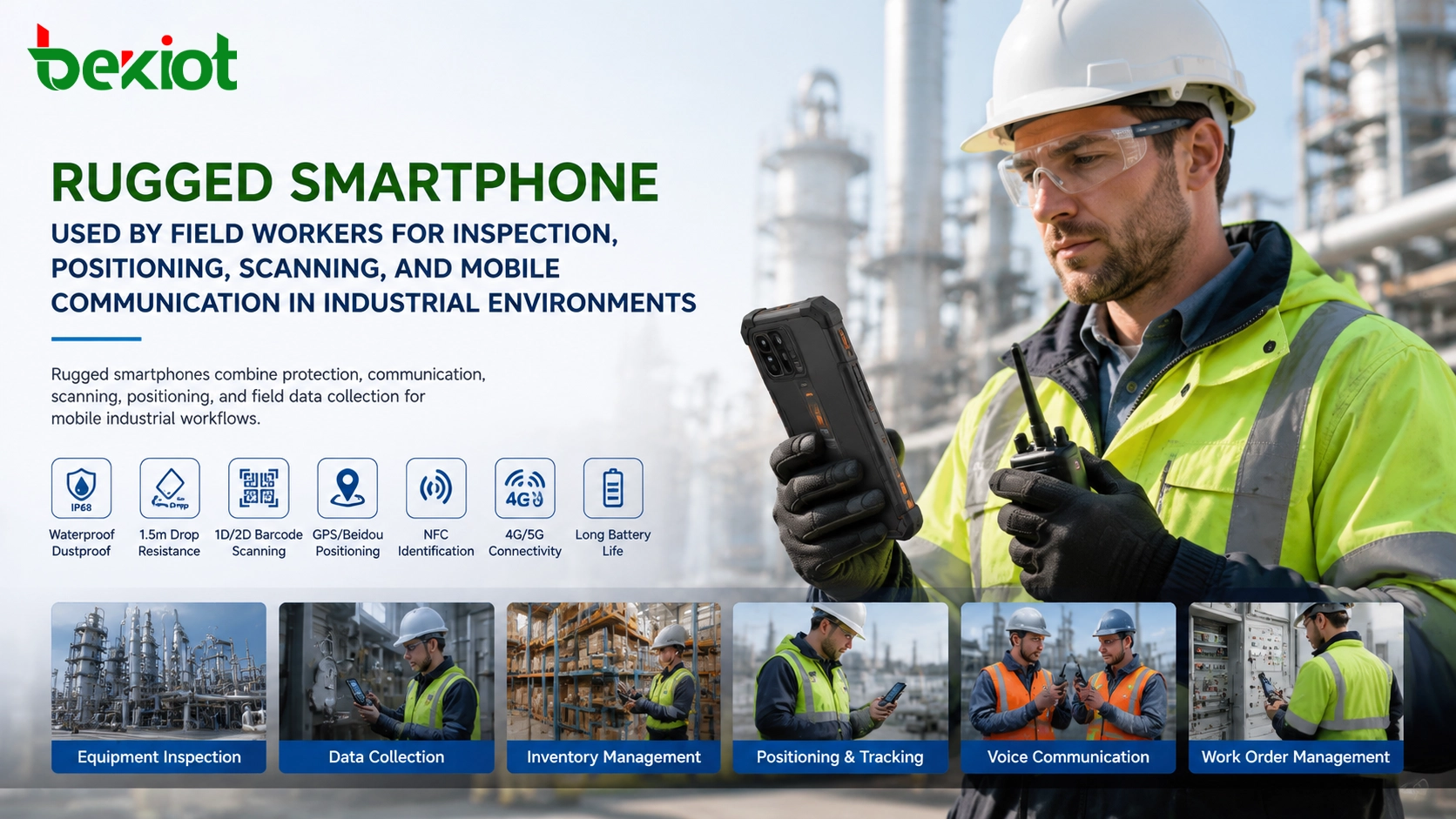 Escenarios de aplicación de teléfonos inteligentes resistentes para operaciones industriales y de campo