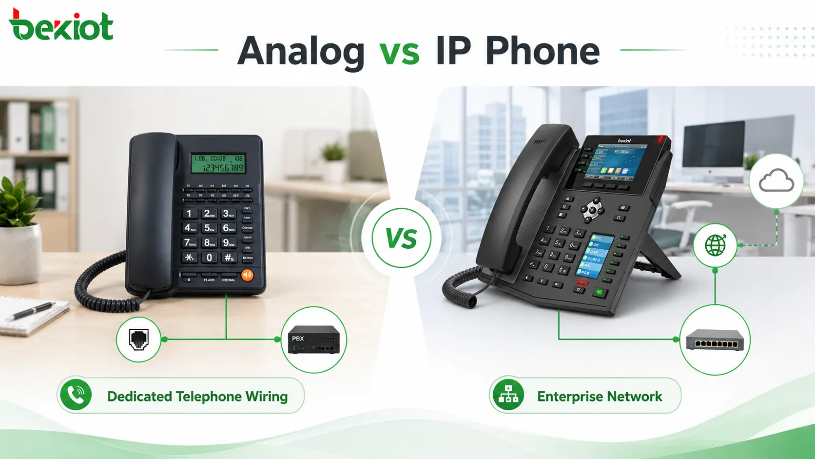 ¿Cuáles son las diferencias entre los teléfonos analógicos y los teléfonos IP?