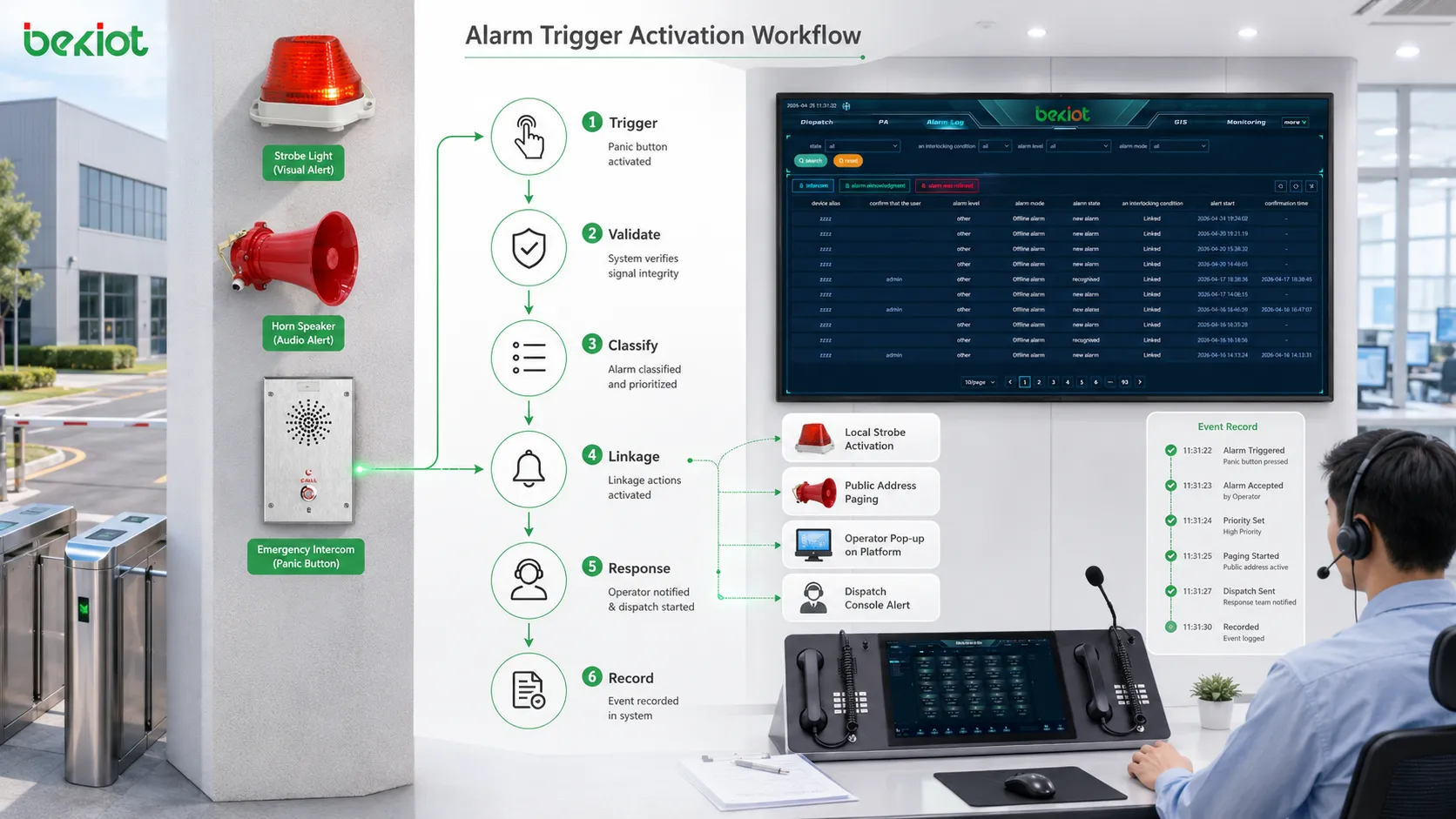 ¿Cómo activa un disparador de alarma el sistema de alarma?