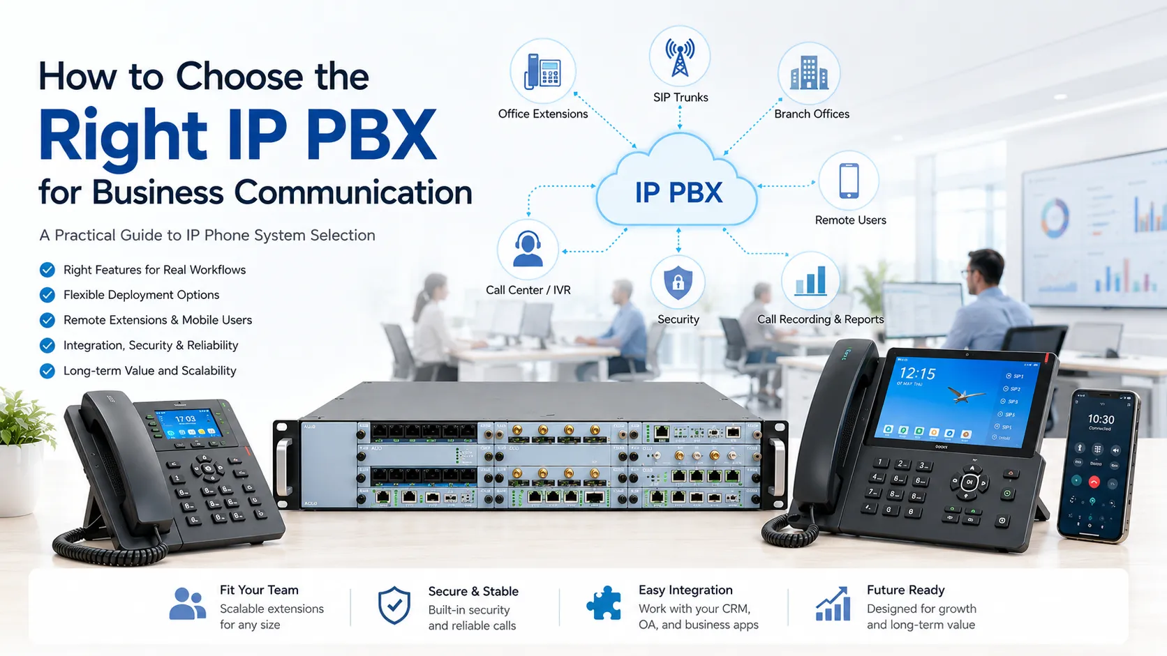 Cómo seleccionar la central IP PBX adecuada para la comunicación empresarial