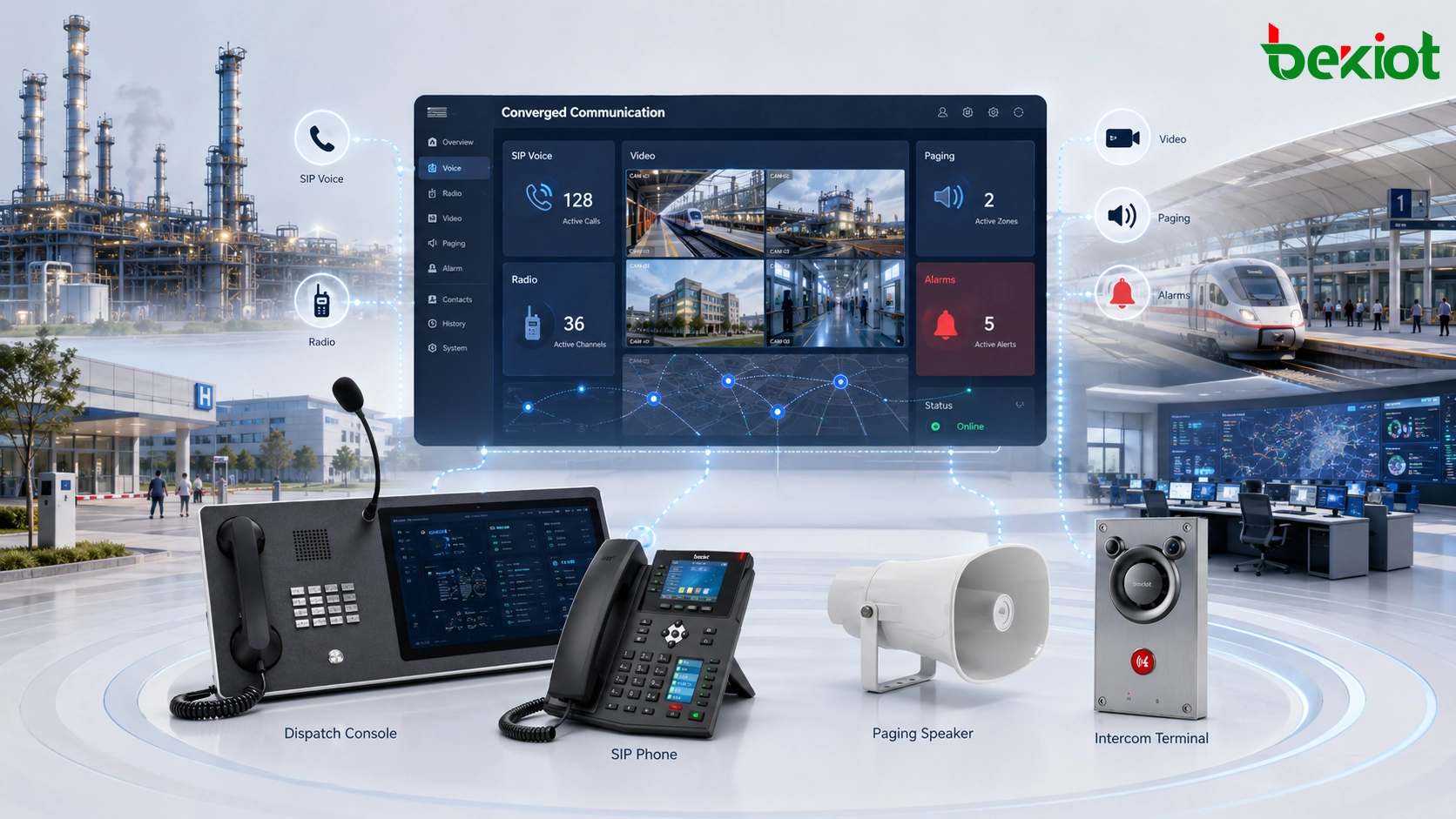 Solución de Comunicaciones Convergentes para Voz, Radio, Video y Megafonía Unificados