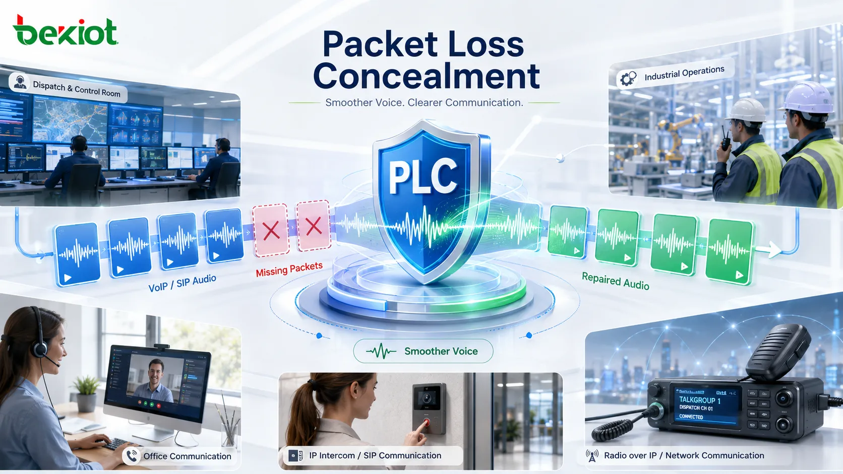 ¿Cuáles son las ventajas de audio de Packet Loss Concealment (PLC)?