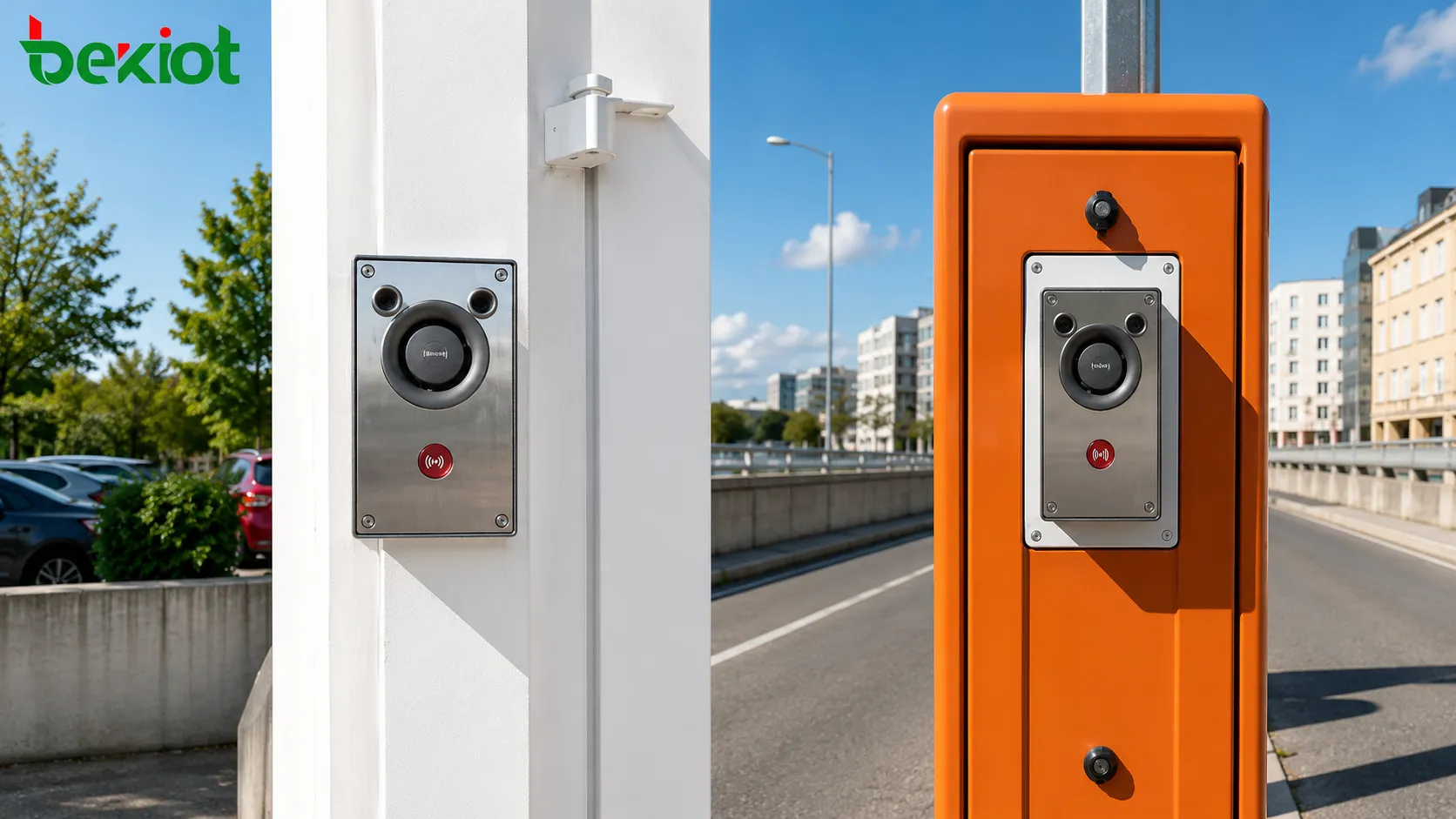 Intercomunicador de video BHP-SOSA12 instalado en un acceso de túnel para comunicación de emergencia exterior y verificación visual