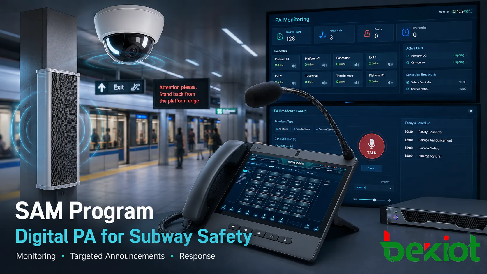 Programa SAM y papel de la megafonía digital en la seguridad de las estaciones de metro