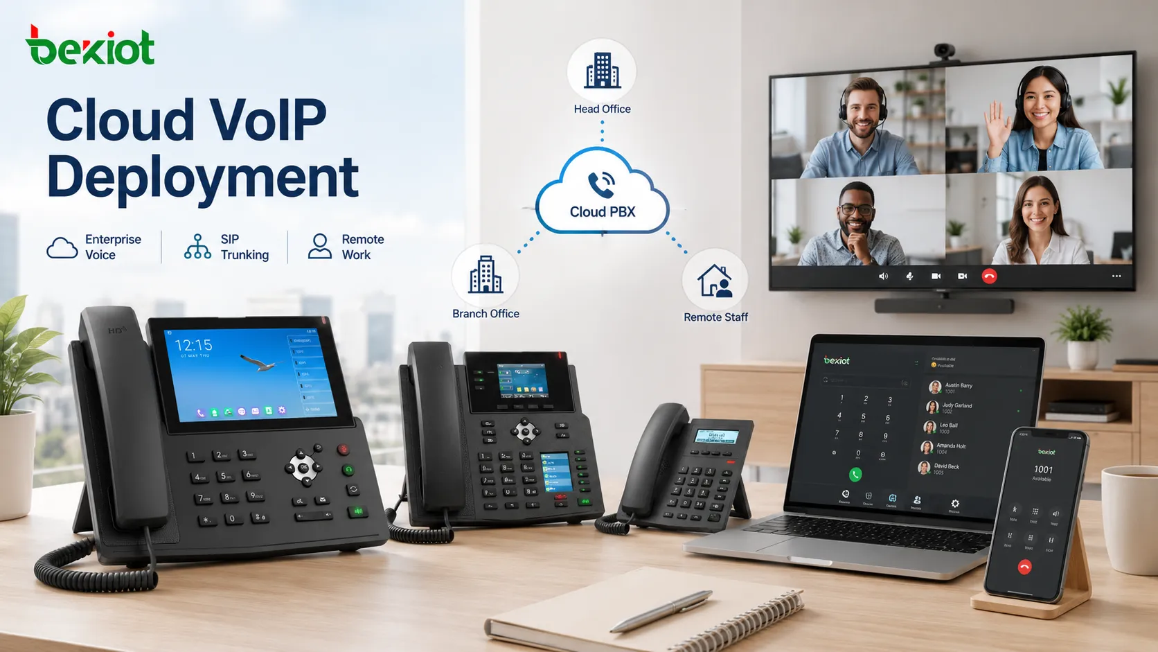 Demanda regional del mercado de teléfonos VoIP en Norteamérica, Europa, Asia-Pacífico, Latinoamérica, Oriente Medio y África con impulsores de adopción empresarial