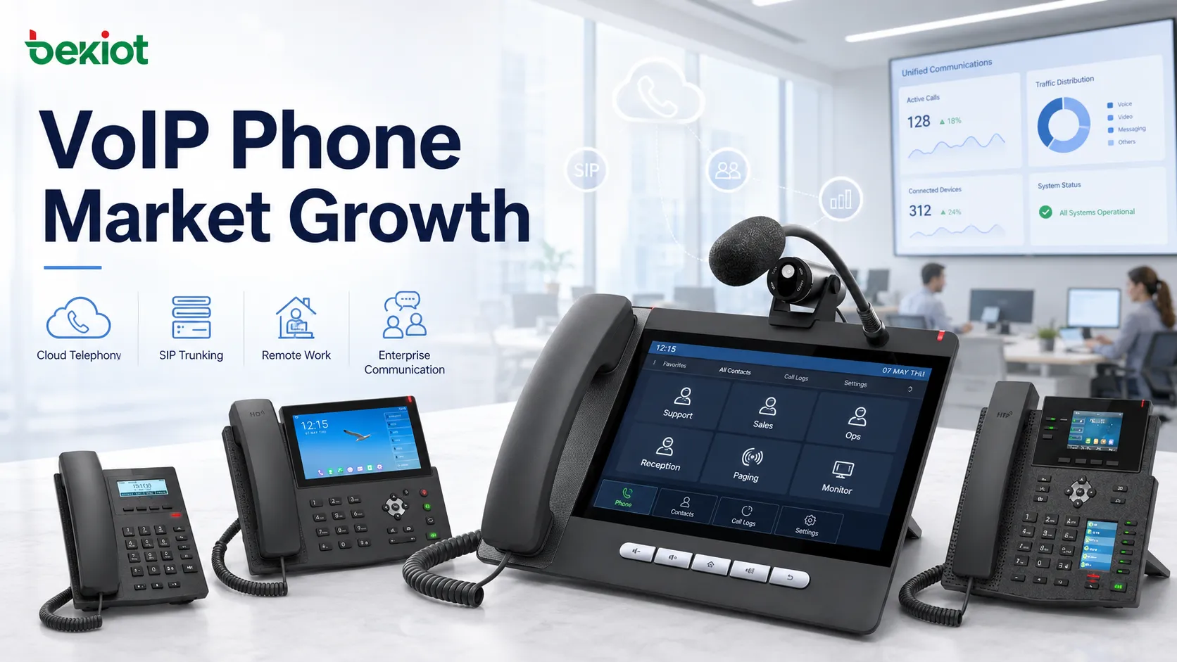 ¿Por qué crece el mercado de teléfonos VoIP en las empresas modernas?