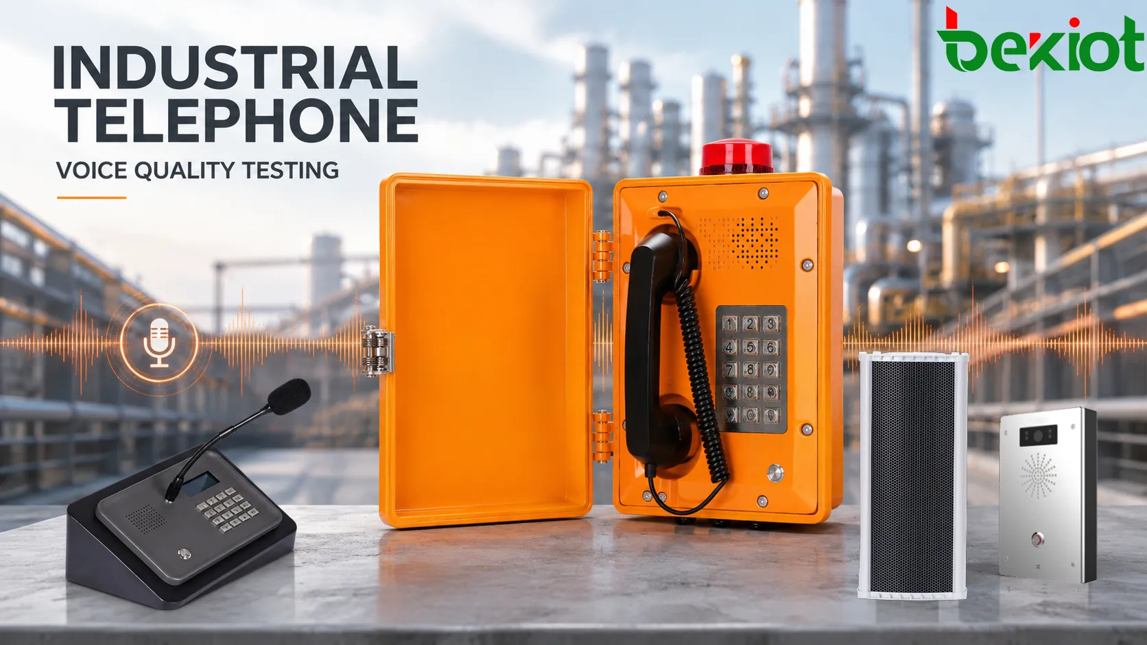 ¿Cómo deben realizarse las pruebas de calidad de voz en teléfonos industriales?