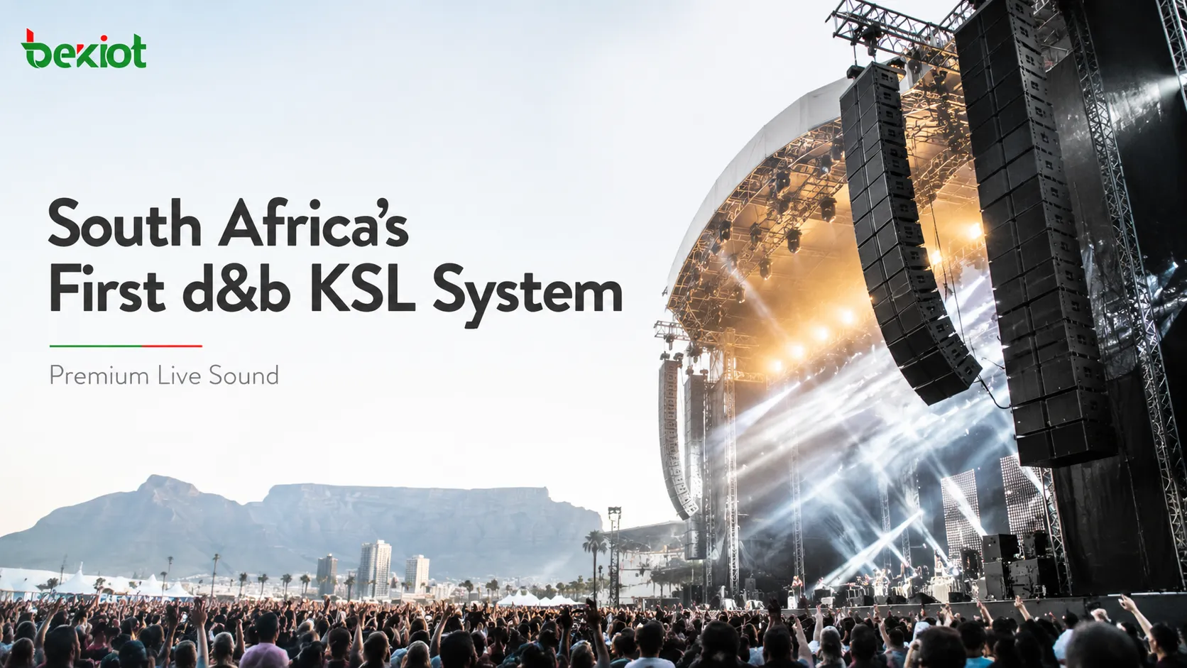 El primer sistema d&b KSL de Sudáfrica y el crecimiento del sonido en directo de alta gama