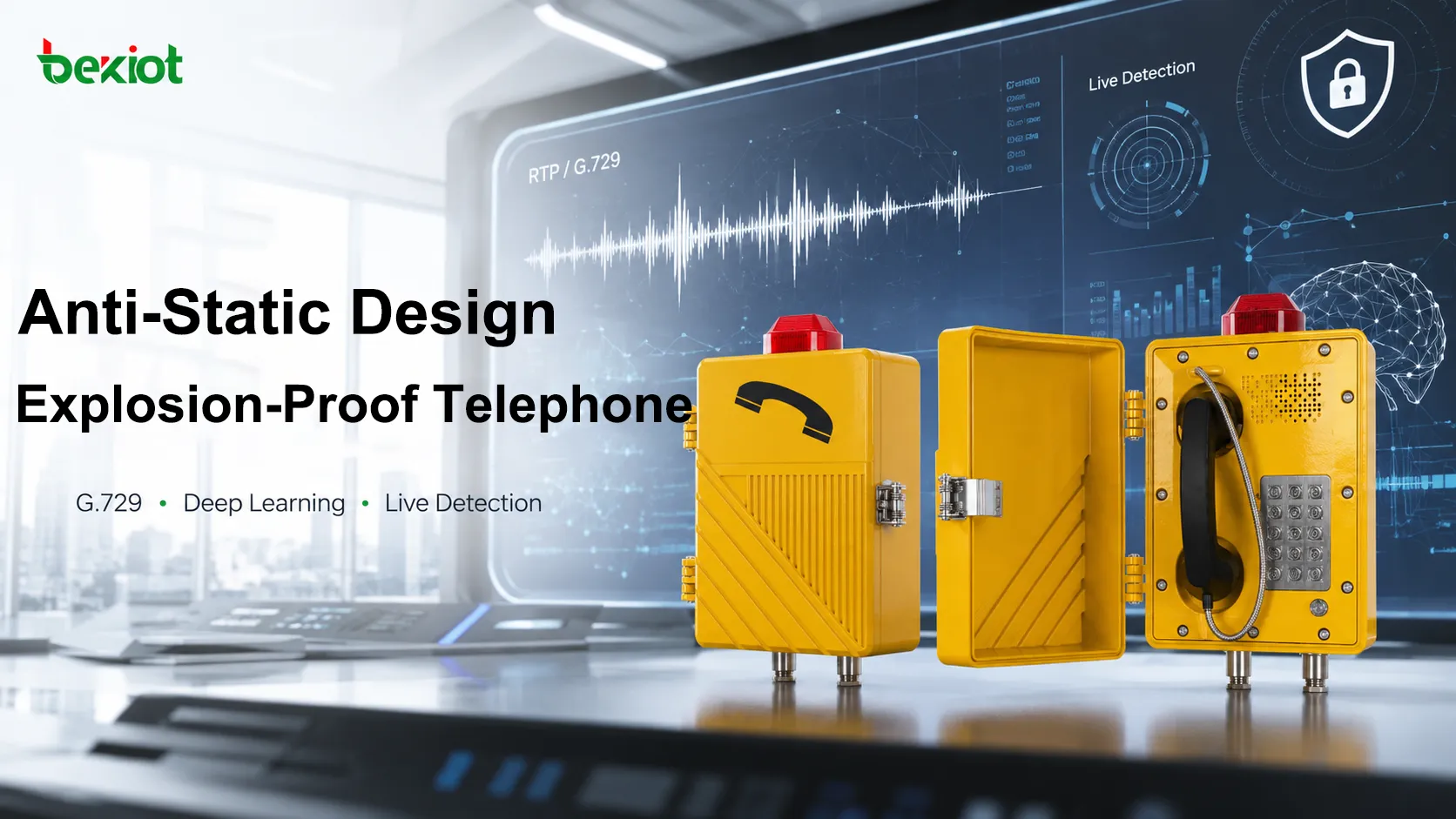 ¿Cuál es el principio de diseño antiestático de un teléfono antideflagrante?