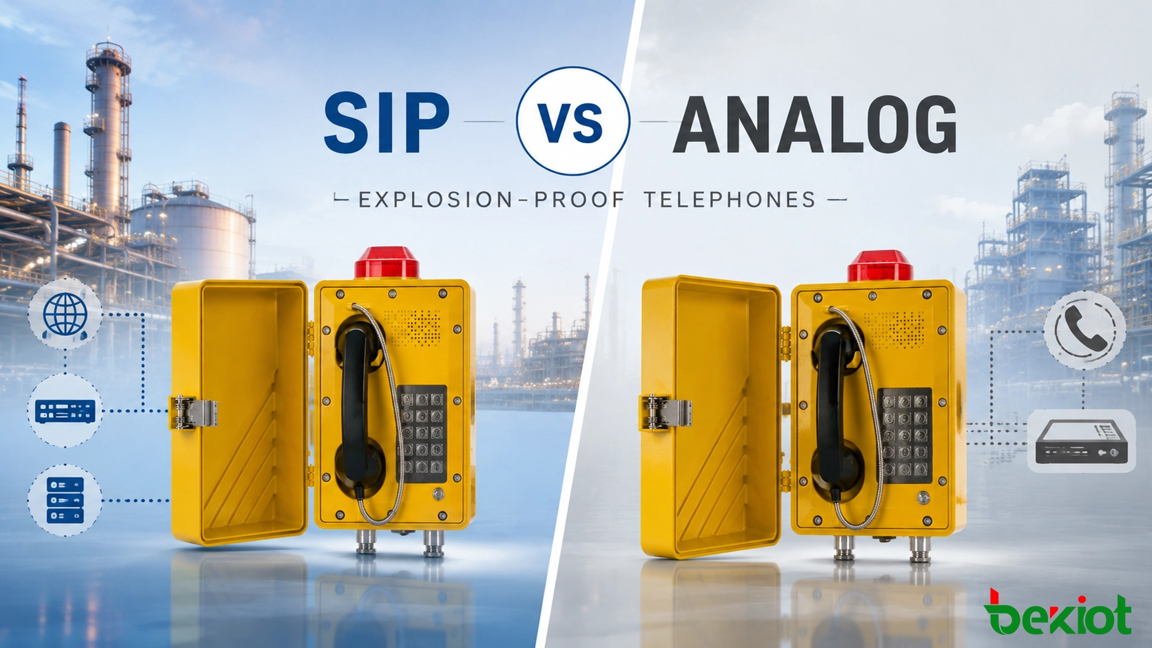 Teléfonos a prueba de explosiones SIP vs. analógicos: ¿cuál es la diferencia?