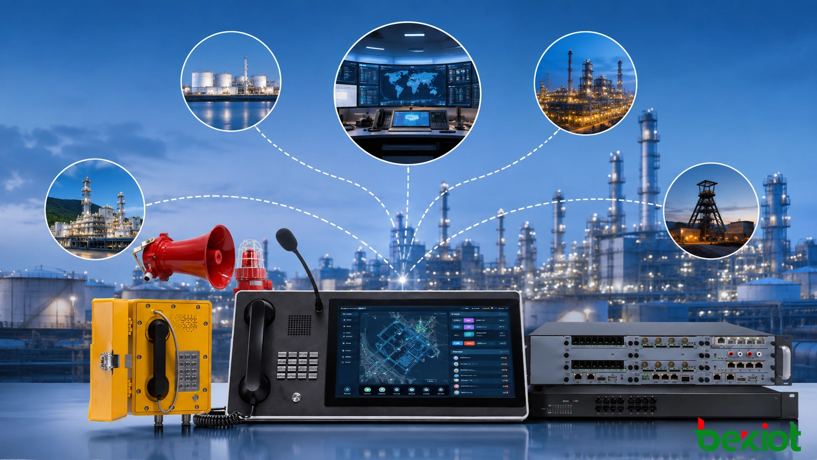 ¿Cómo gestionar centralizadamente teléfonos a prueba de explosiones en múltiples sitios industriales?