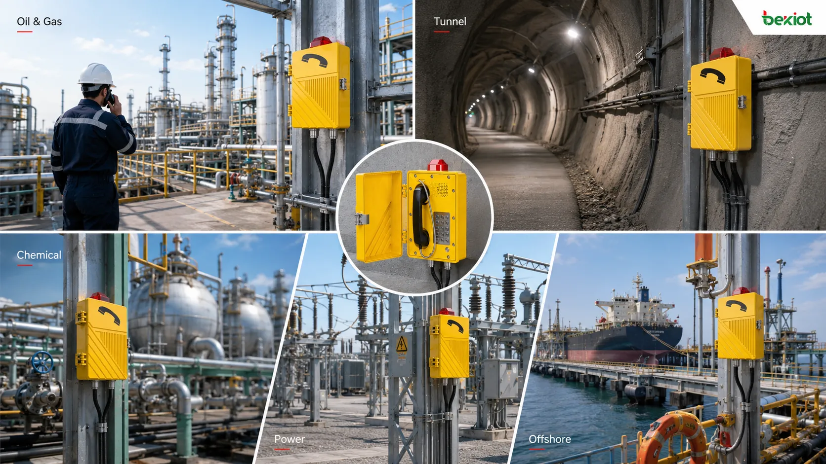 Aplicaciones de teléfonos antideflagrantes en entornos de trabajo peligrosos de petróleo y gas, química, minería, túneles, energía, offshore, puertos e industria