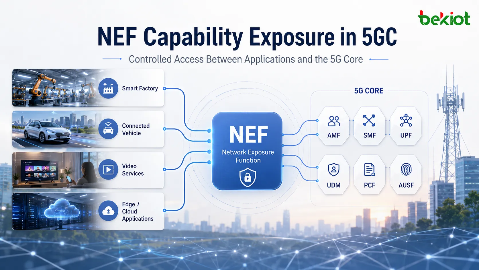 Cómo expone el NEF las capacidades de red en 5GC