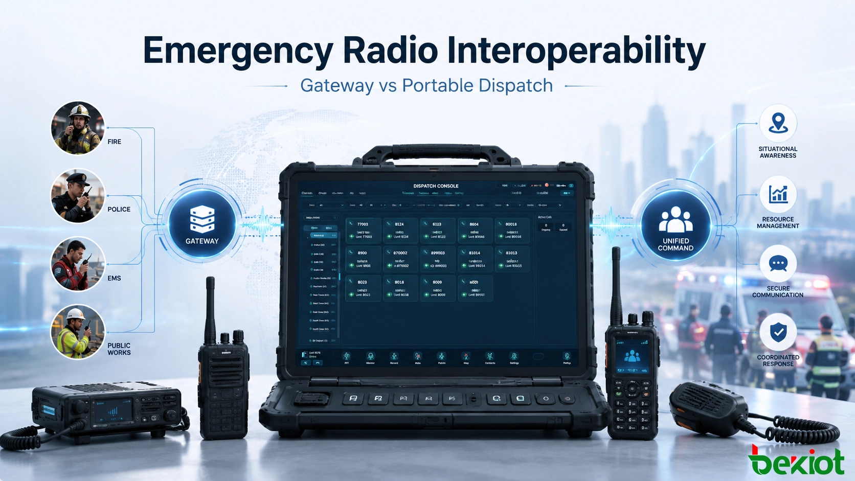 Interoperabilidad de Radio en Emergencias: Puerta de Enlace vs Consola de Despacho Portátil