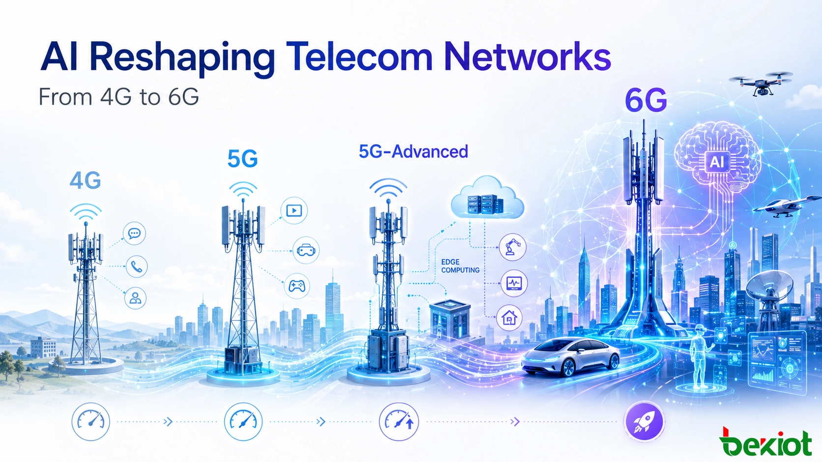 Evolución de las Redes Móviles Impulsada por IA desde 4G hasta 6G