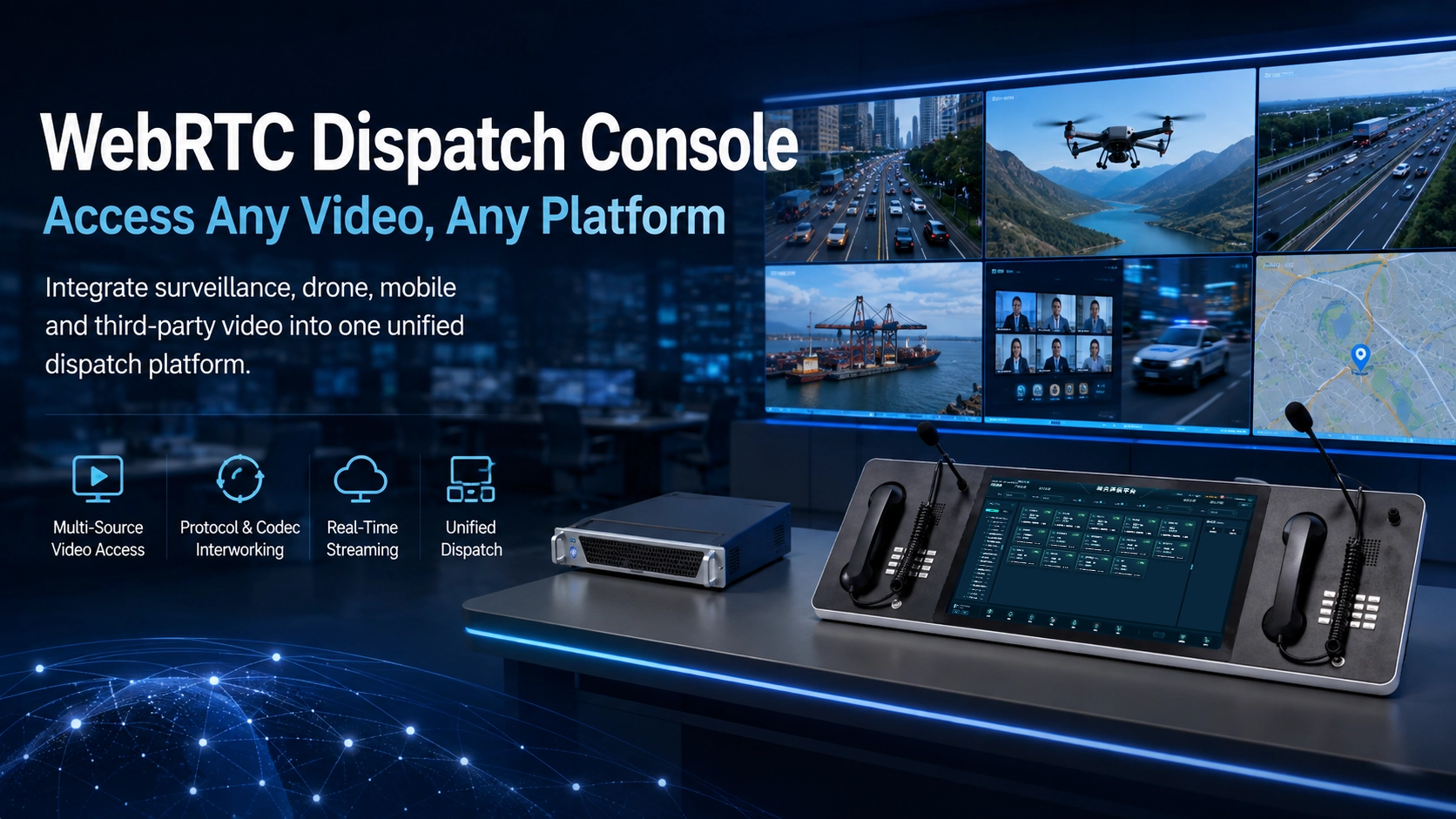 Cómo una Consola de Despacho WebRTC Puede Acceder a Transmisiones de Vídeo de Vigilancia
