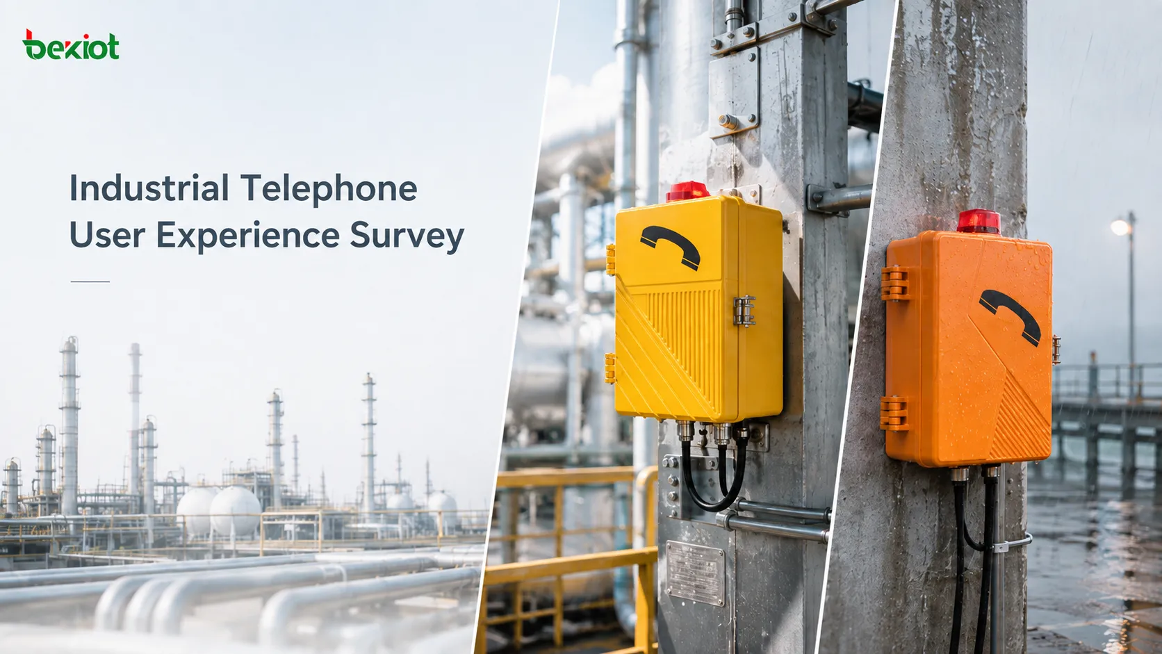 Flujo de trabajo de la encuesta de experiencia de usuario de teléfonos industriales que incluye llamadas de personal de campo, respuesta del operador de despacho, inspección de mantenimiento, retroalimentación de gestión de seguridad y mejora de la selección de dispositivos